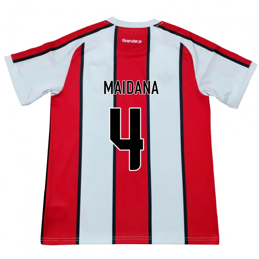 Danxen Niño Camiseta Jonatan Maidana #4 Blanco Rojo Negro 2ª Equipación 2026/27 La Camisa México