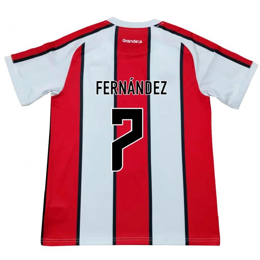 Danxen Niño Camiseta Román Fernández #7 Blanco Rojo Negro 2ª Equipación 2026/27 La Camisa México