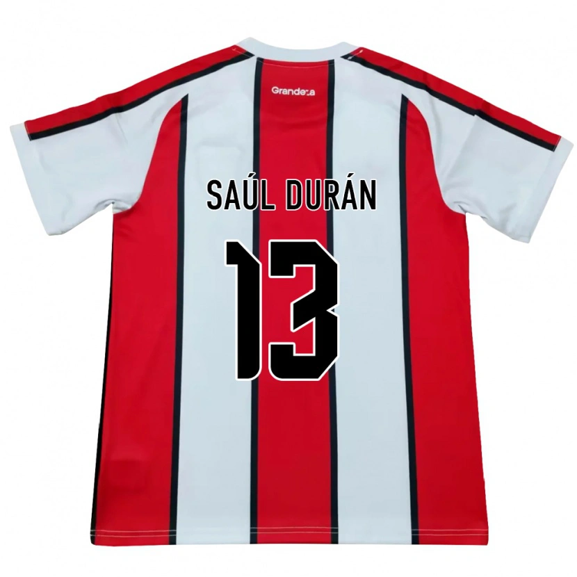 Danxen Niño Camiseta Saúl Durán #13 Blanco Rojo Negro 2ª Equipación 2026/27 La Camisa México