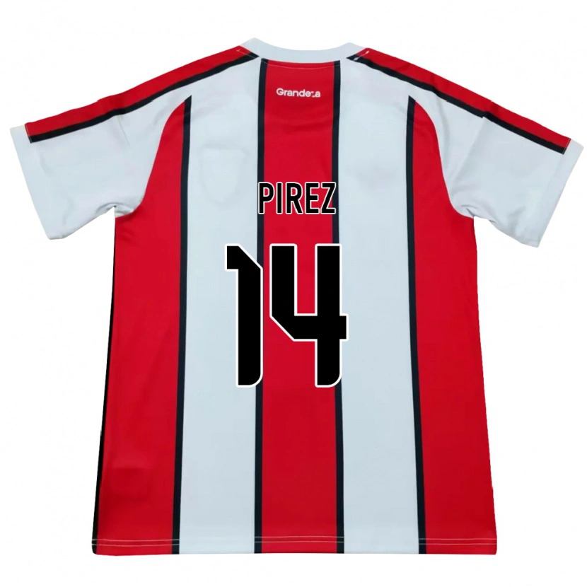 Danxen Niño Camiseta Leandro González Pírez #14 Blanco Rojo Negro 2ª Equipación 2026/27 La Camisa México