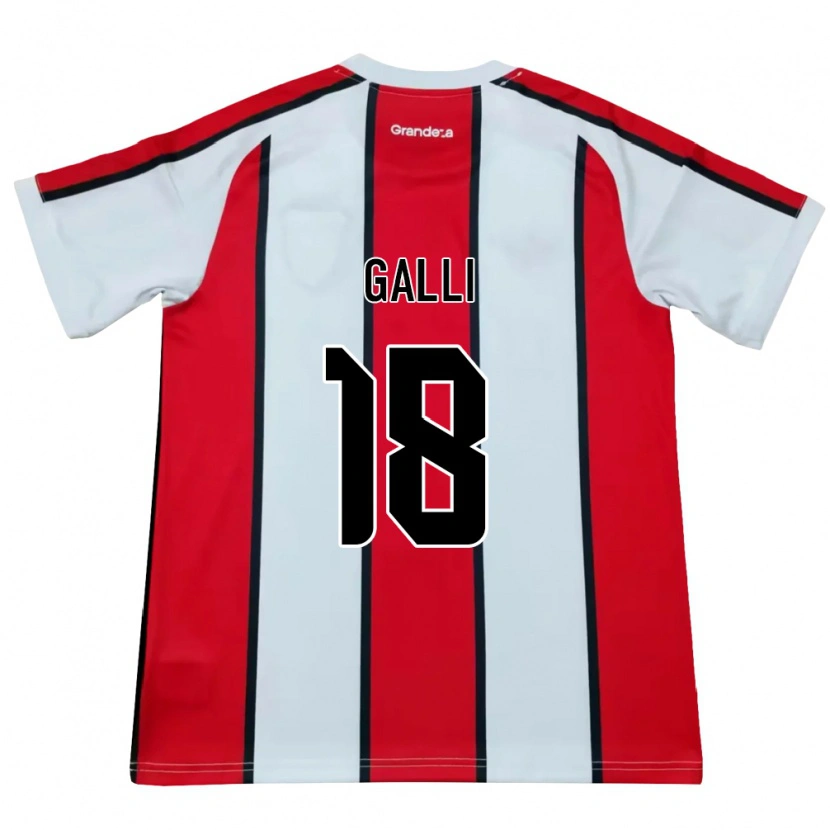 Danxen Niño Camiseta Ludmila Galli #18 Blanco Rojo Negro 2ª Equipación 2026/27 La Camisa México