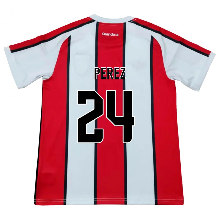 Danxen Niño Camiseta Enzo Perez #24 Blanco Rojo Negro 2ª Equipación 2026/27 La Camisa México