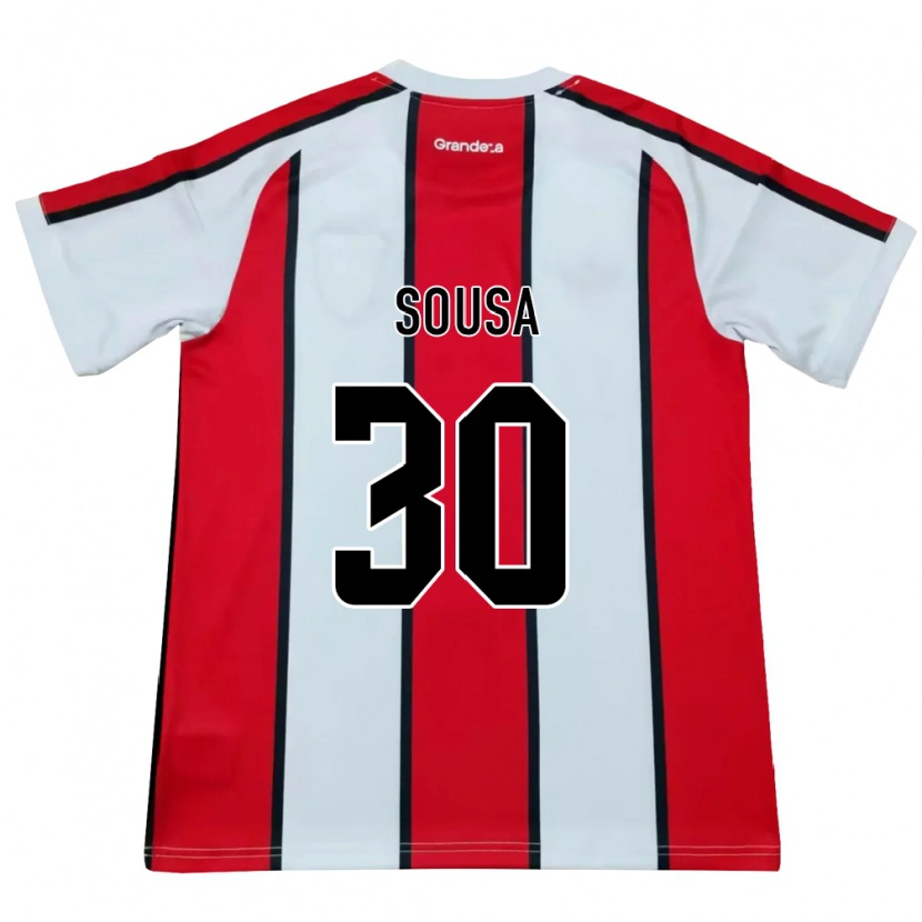 Danxen Niño Camiseta Ludmila Sousa #30 Blanco Rojo Negro 2ª Equipación 2026/27 La Camisa México
