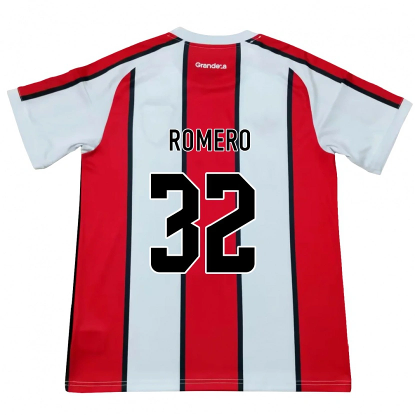 Danxen Niño Camiseta Julieta Romero #32 Blanco Rojo Negro 2ª Equipación 2026/27 La Camisa México