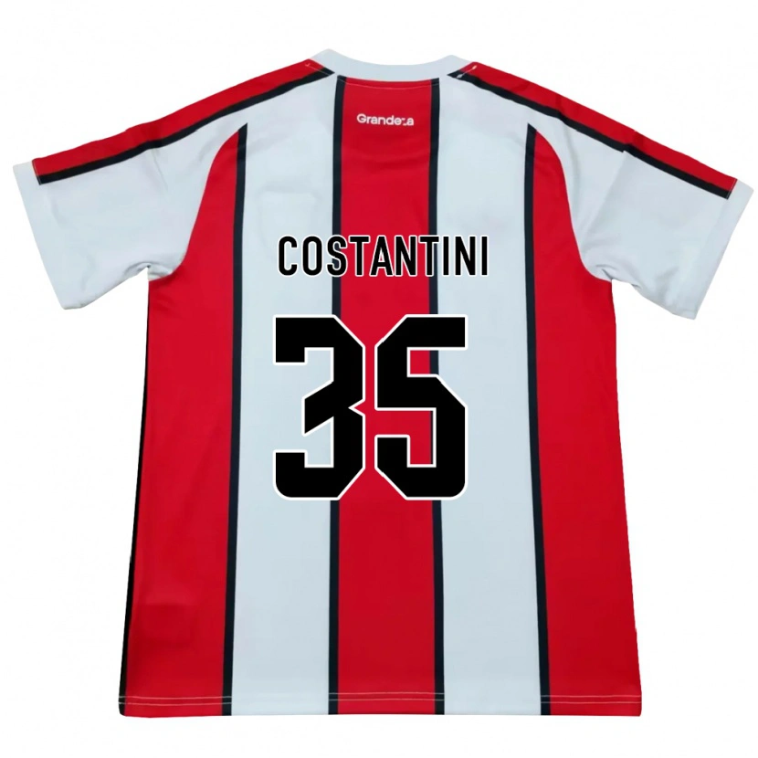 Danxen Niño Camiseta Giorgio Costantini #35 Blanco Rojo Negro 2ª Equipación 2026/27 La Camisa México