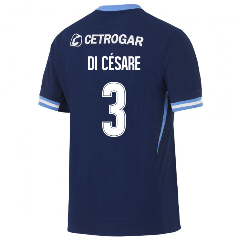 Danxen Niño Camiseta Marco Di Césare #3 Azul Real Azul Claro Blanco 2ª Equipación 2026/27 La Camisa México
