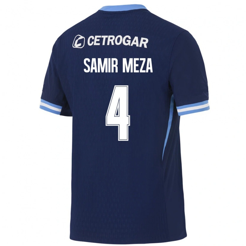 Danxen Niño Camiseta Samir Meza #4 Azul Real Azul Claro Blanco 2ª Equipación 2026/27 La Camisa México