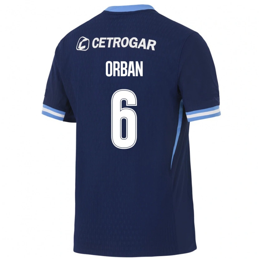 Danxen Niño Camiseta Lucas Orban #6 Azul Real Azul Claro Blanco 2ª Equipación 2026/27 La Camisa México