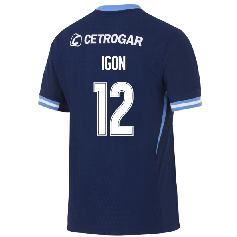 Danxen Niño Camiseta Felipe Igon #12 Azul Real Azul Claro Blanco 2ª Equipación 2026/27 La Camisa México