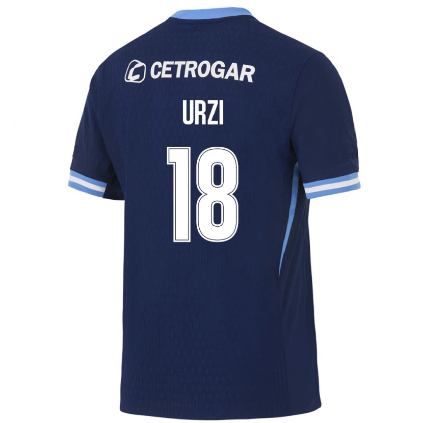 Danxen Niño Camiseta Agustín Urzi #18 Azul Real Azul Claro Blanco 2ª Equipación 2026/27 La Camisa México