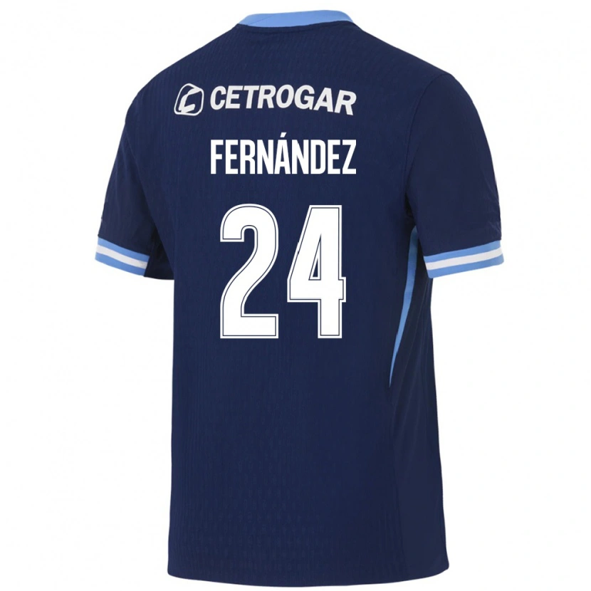 Danxen Niño Camiseta Adrián Fernández #24 Azul Real Azul Claro Blanco 2ª Equipación 2026/27 La Camisa México