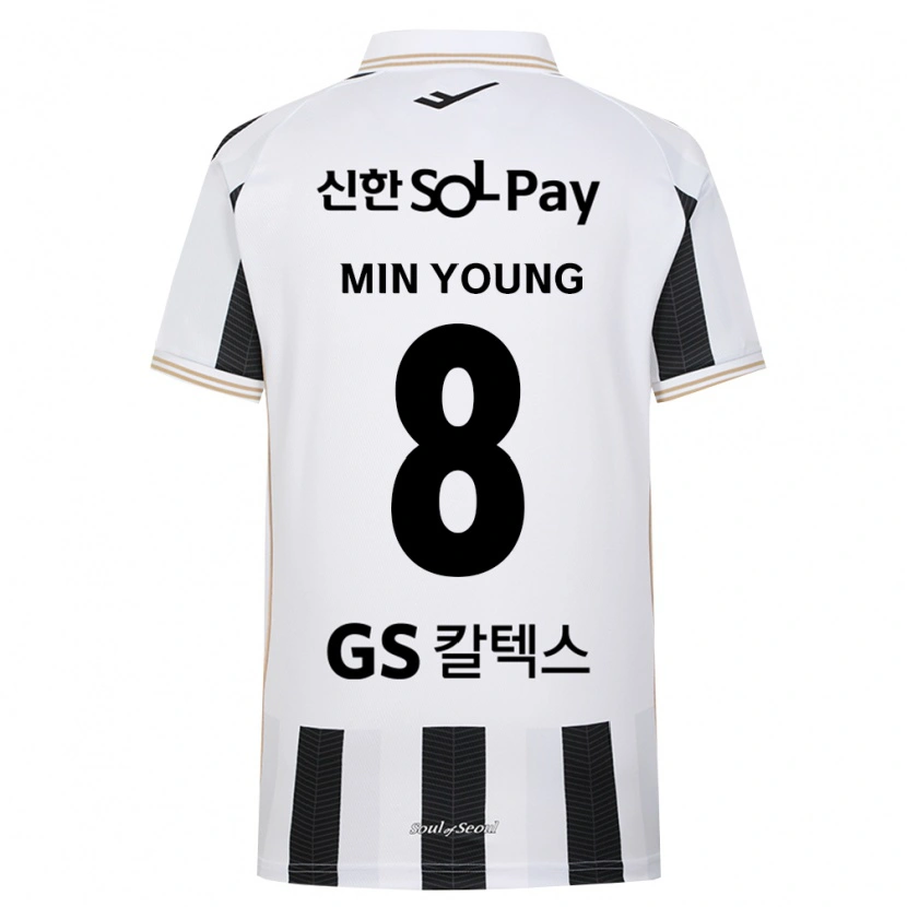 Danxen Niño Camiseta Min-Young Gwak #8 Blanco Negro 2ª Equipación 2026/27 La Camisa México