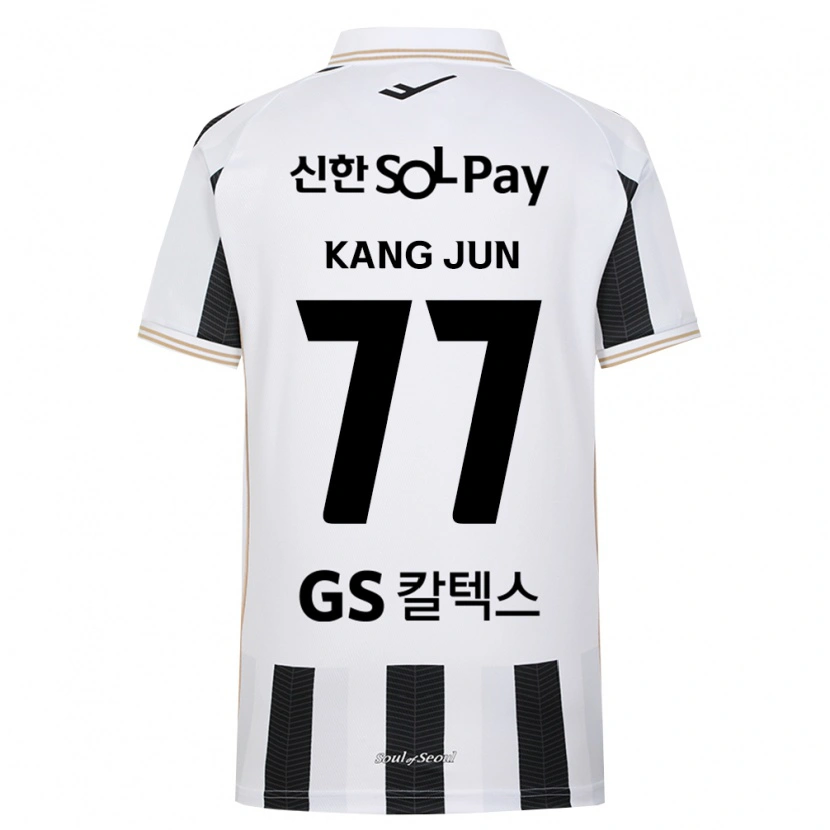 Danxen Niño Camiseta Kang-Jun Kim #77 Blanco Negro 2ª Equipación 2026/27 La Camisa México