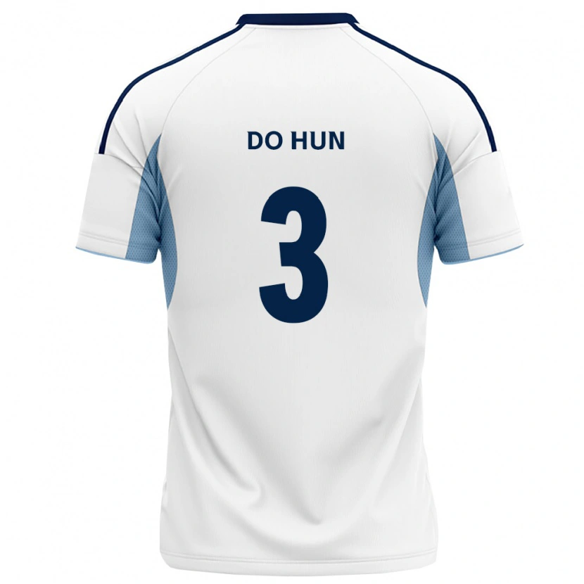 Danxen Niño Camiseta Do-Hun Kim #3 Azul Real Blanco 2ª Equipación 2026/27 La Camisa México