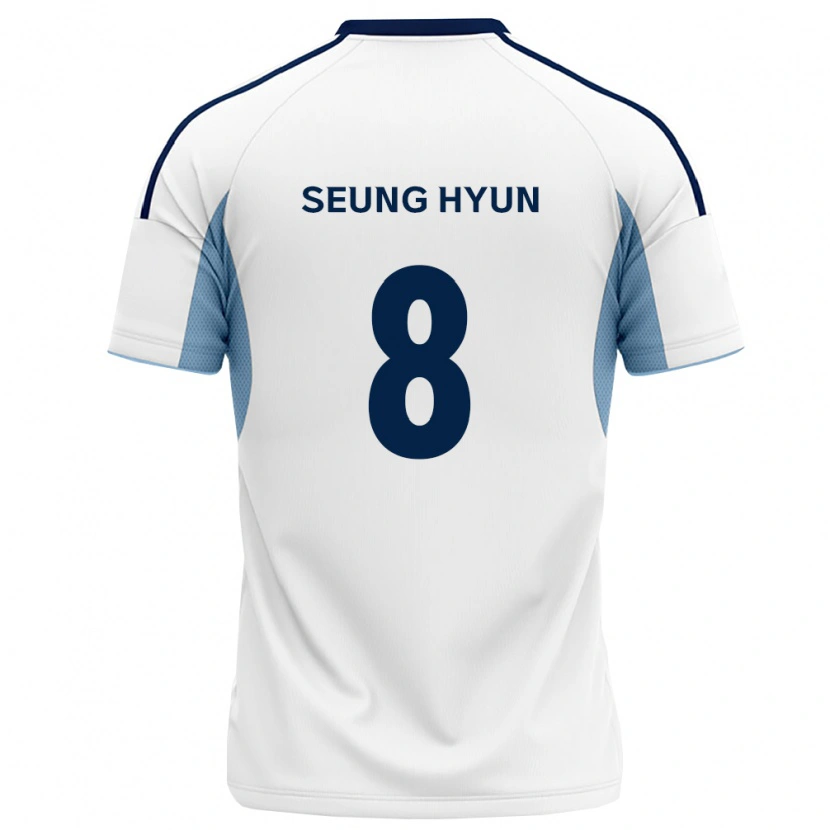 Danxen Niño Camiseta Seung-Hyun Kim #8 Azul Real Blanco 2ª Equipación 2026/27 La Camisa México
