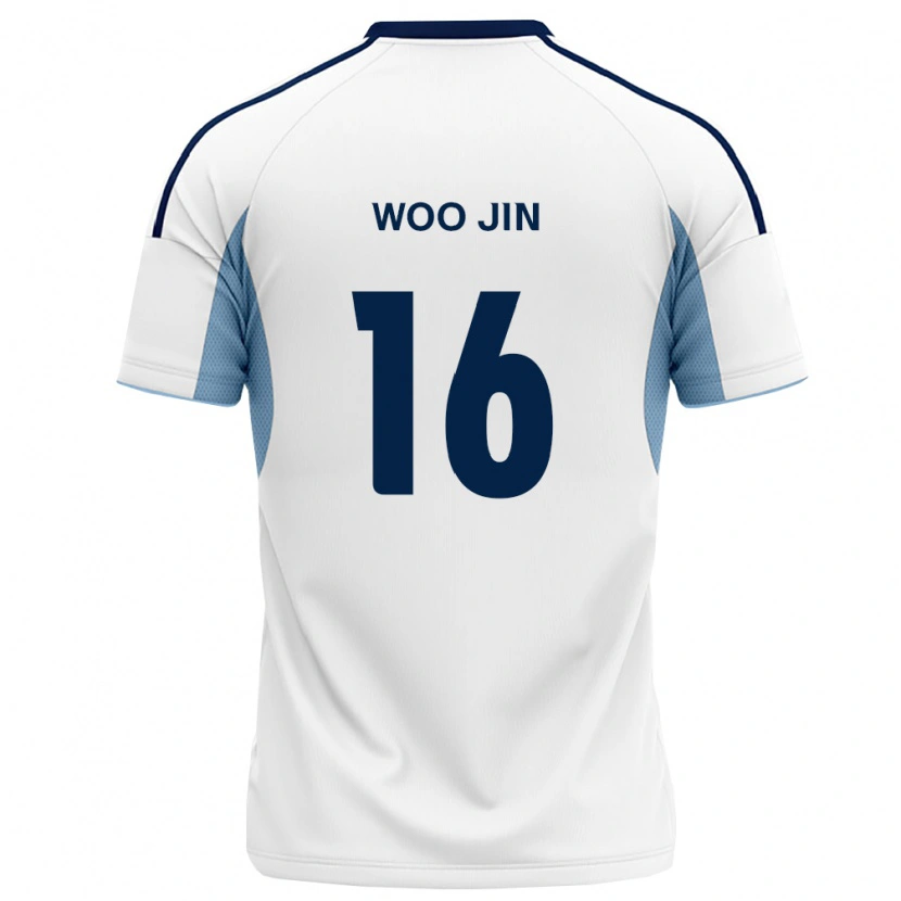 Danxen Niño Camiseta Woo-Jin Park #16 Azul Real Blanco 2ª Equipación 2026/27 La Camisa México