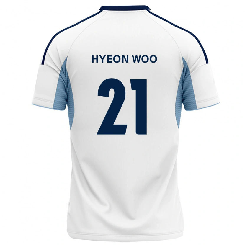 Danxen Niño Camiseta Hyeon-Woo Jo #21 Azul Real Blanco 2ª Equipación 2026/27 La Camisa México