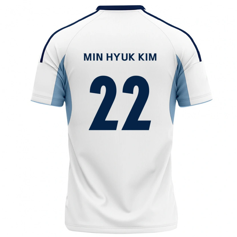 Danxen Niño Camiseta Min-Hyuk Kim #22 Azul Real Blanco 2ª Equipación 2026/27 La Camisa México