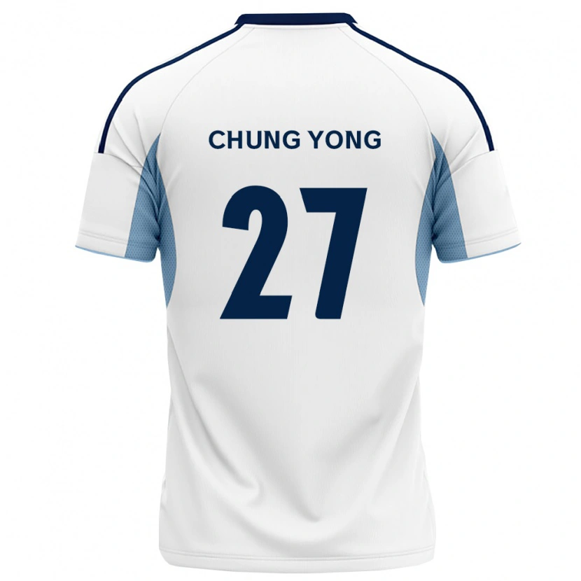 Danxen Niño Camiseta Chung-Yong Lee #27 Azul Real Blanco 2ª Equipación 2026/27 La Camisa México
