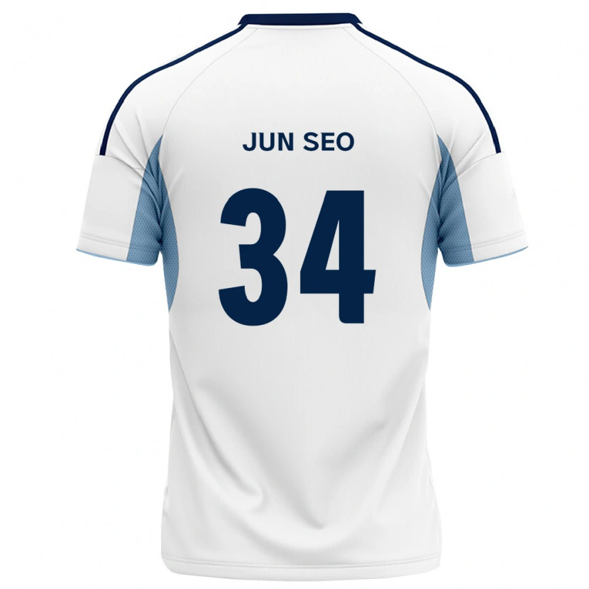 Danxen Niño Camiseta Jun-Seo Kim #34 Azul Real Blanco 2ª Equipación 2026/27 La Camisa México