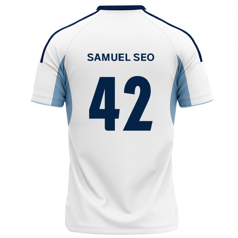 Danxen Niño Camiseta Samuel Seo #42 Azul Real Blanco 2ª Equipación 2026/27 La Camisa México