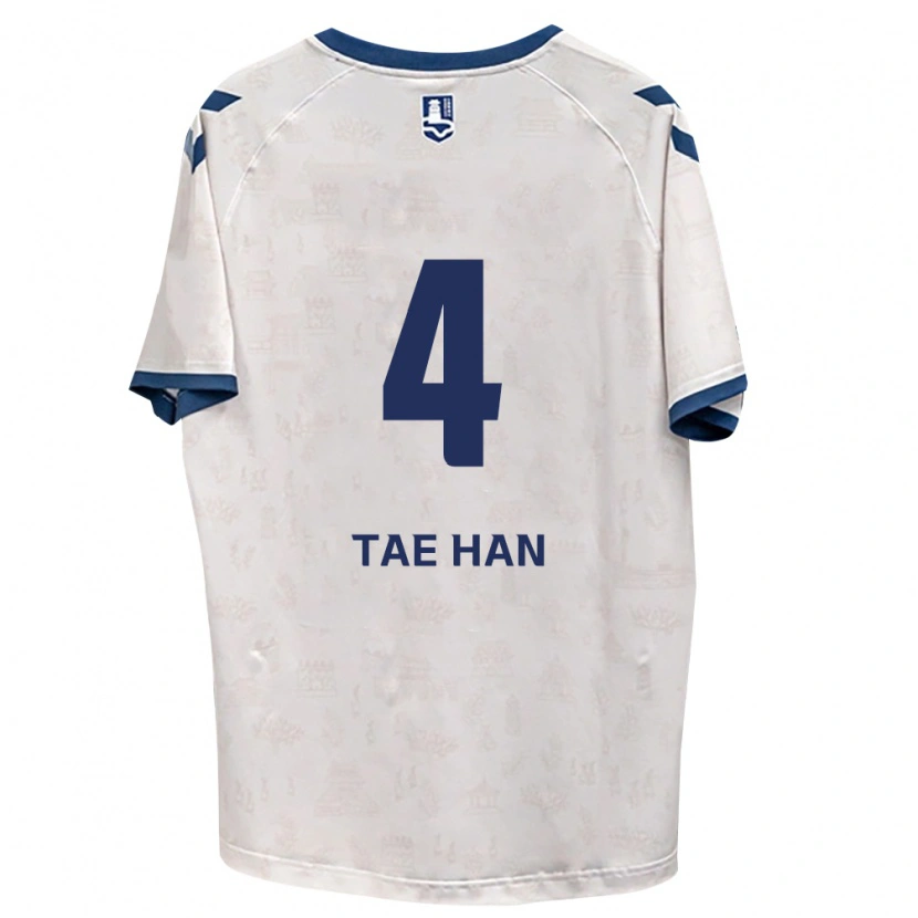 Danxen Niño Camiseta Tae-Han Kim #4 Azul Real Blanco 2ª Equipación 2026/27 La Camisa México