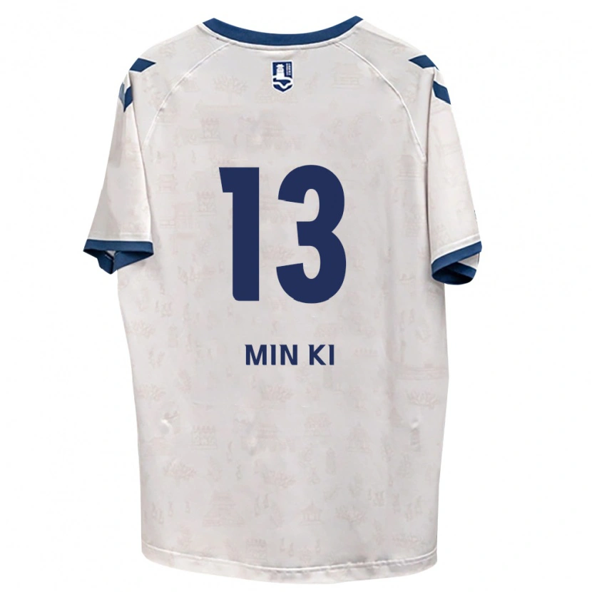 Danxen Niño Camiseta Min-Ki Jeong #13 Azul Real Blanco 2ª Equipación 2026/27 La Camisa México