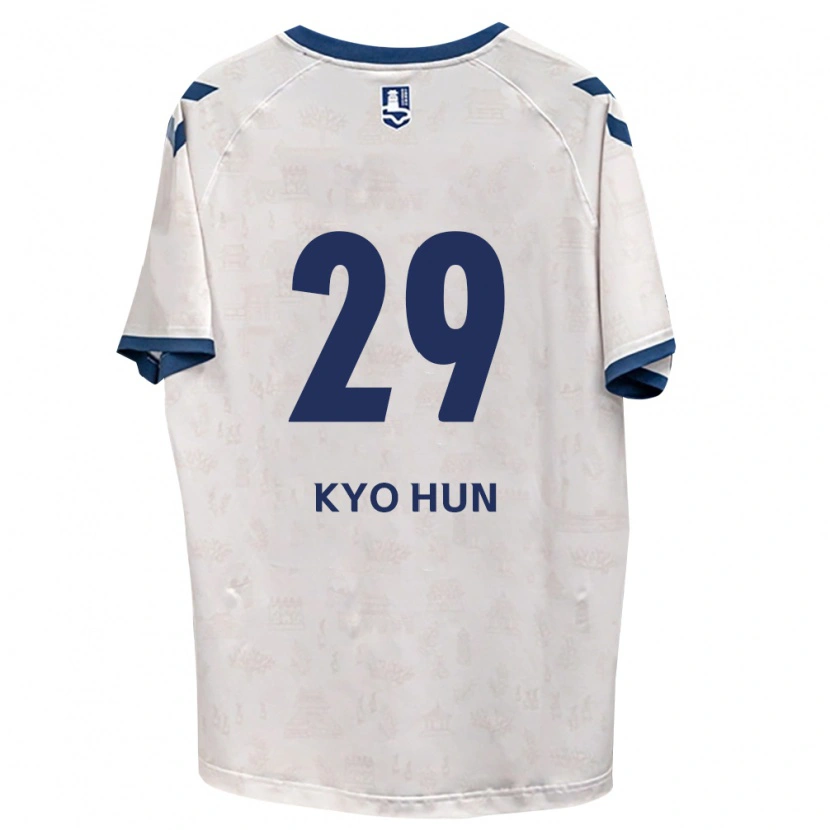 Danxen Niño Camiseta Kyo-Hun Kang #29 Azul Real Blanco 2ª Equipación 2026/27 La Camisa México