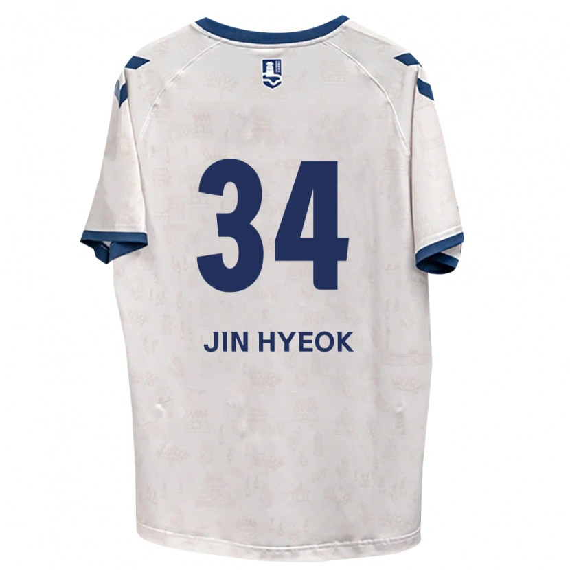 Danxen Niño Camiseta Jin-Hyeok Choi #34 Azul Real Blanco 2ª Equipación 2026/27 La Camisa México
