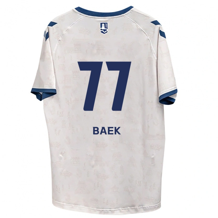 Danxen Niño Camiseta Kyeong Baek #77 Azul Real Blanco 2ª Equipación 2026/27 La Camisa México