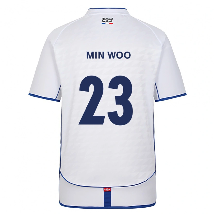 Danxen Niño Camiseta Min-Woo Kim #23 Negro Blanco Rojo 2ª Equipación 2026/27 La Camisa México
