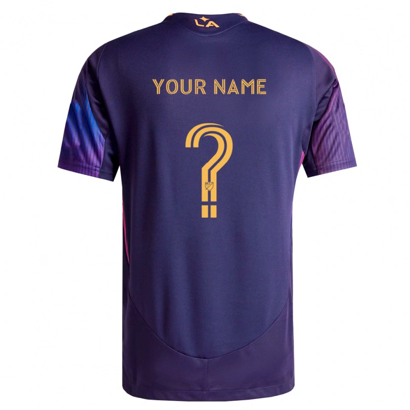 Danxen Niño Camiseta Su Nombre #0 Morado Profundo Amarillo 2ª Equipación 2026/27 La Camisa México