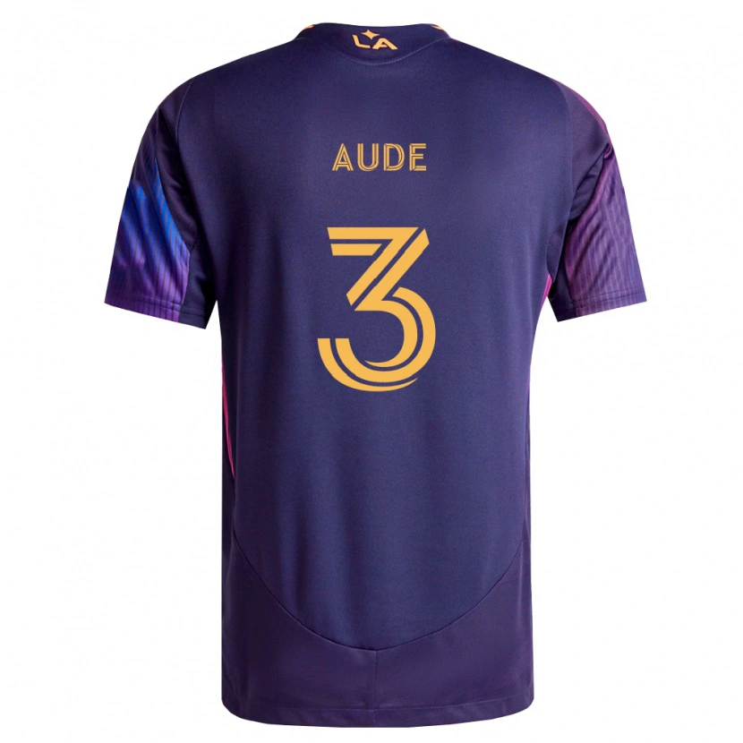 Danxen Niño Camiseta Julián Aude #3 Morado Profundo Amarillo 2ª Equipación 2026/27 La Camisa México