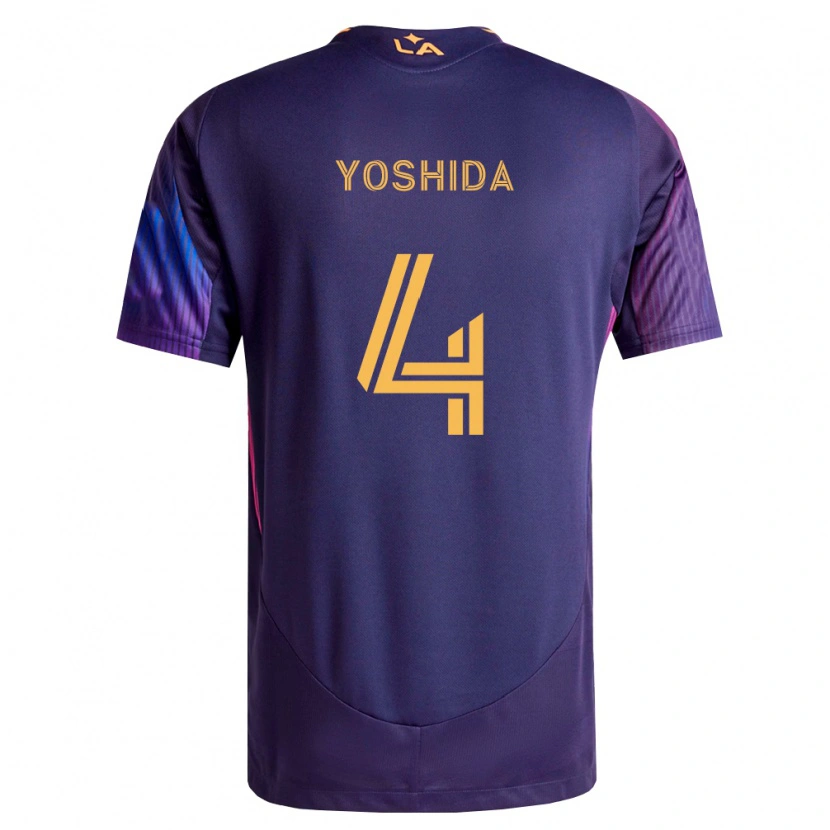 Danxen Niño Camiseta Maya Yoshida #4 Morado Profundo Amarillo 2ª Equipación 2026/27 La Camisa México