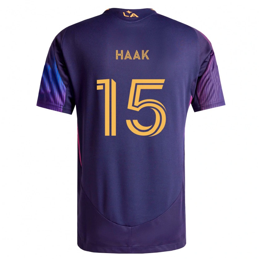 Danxen Niño Camiseta Justin Haak #15 Morado Profundo Amarillo 2ª Equipación 2026/27 La Camisa México