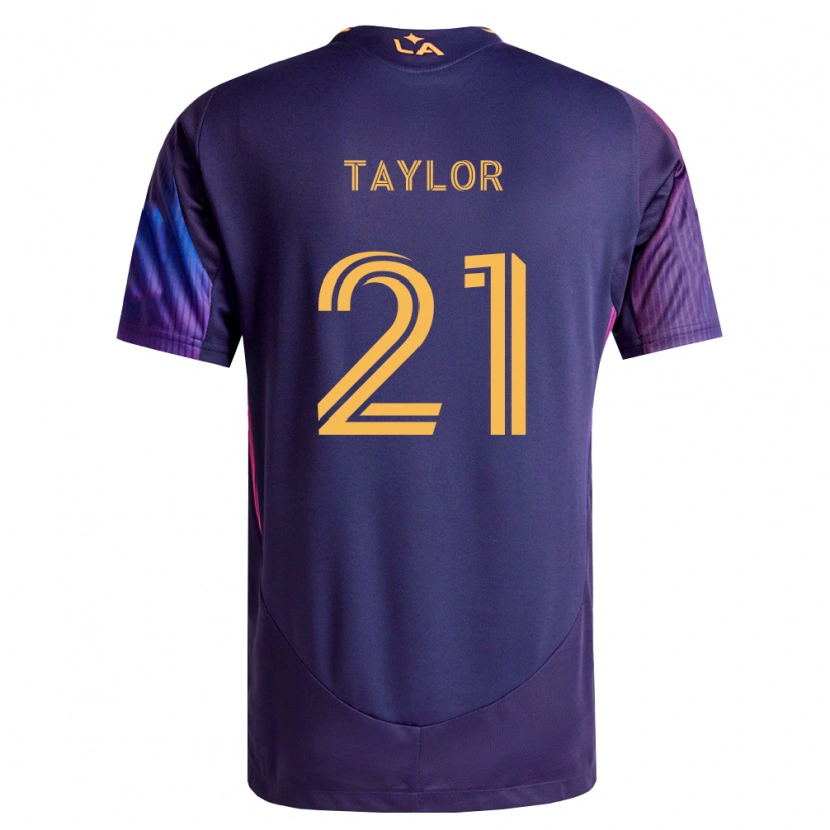 Danxen Niño Camiseta Robert Taylor #21 Morado Profundo Amarillo 2ª Equipación 2026/27 La Camisa México
