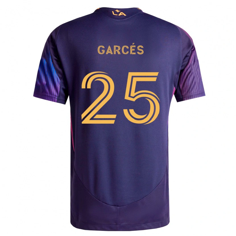 Danxen Niño Camiseta Carlos Garcés #25 Morado Profundo Amarillo 2ª Equipación 2026/27 La Camisa México