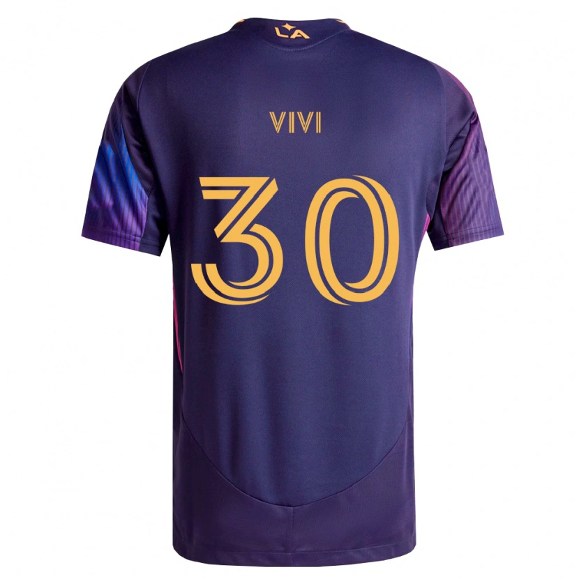Danxen Niño Camiseta Gino Vivi #30 Morado Profundo Amarillo 2ª Equipación 2026/27 La Camisa México