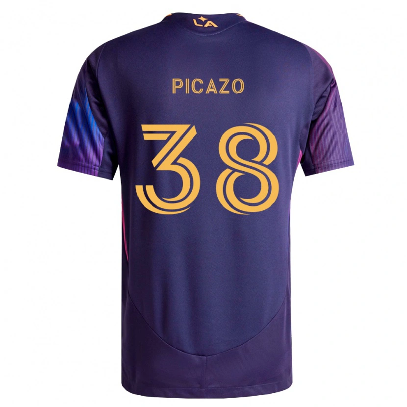 Danxen Niño Camiseta Axel Picazo #38 Morado Profundo Amarillo 2ª Equipación 2026/27 La Camisa México