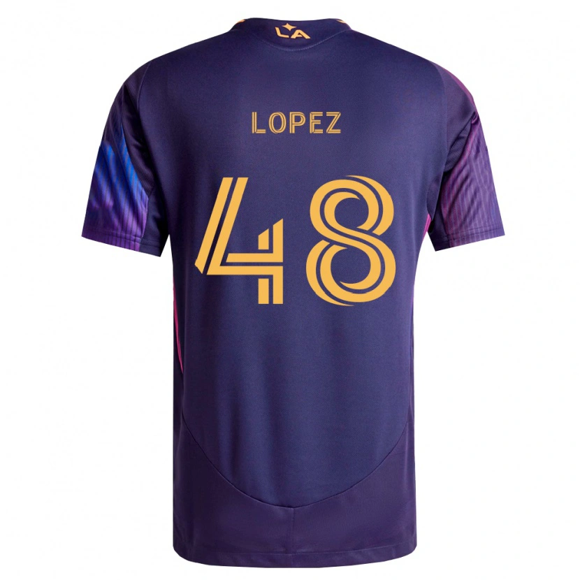 Danxen Niño Camiseta Diego López #48 Morado Profundo Amarillo 2ª Equipación 2026/27 La Camisa México
