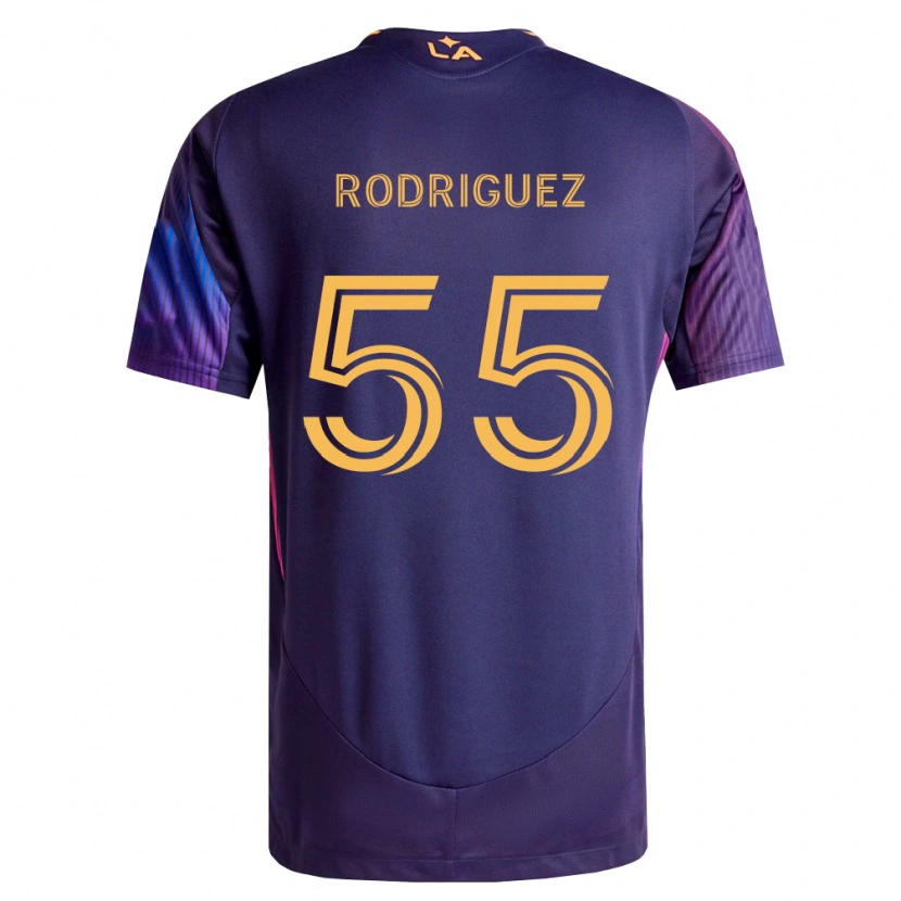 Danxen Niño Camiseta Diego Rodriguez #55 Morado Profundo Amarillo 2ª Equipación 2026/27 La Camisa México