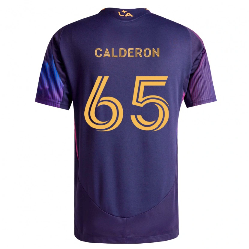 Danxen Niño Camiseta Juan Calderón #65 Morado Profundo Amarillo 2ª Equipación 2026/27 La Camisa México