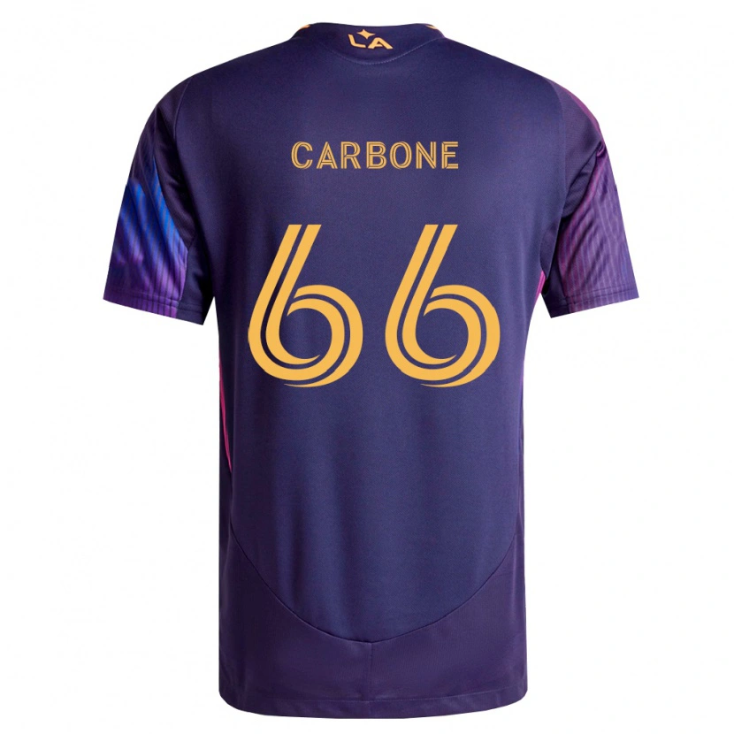 Danxen Niño Camiseta Matteo Carbone #66 Morado Profundo Amarillo 2ª Equipación 2026/27 La Camisa México