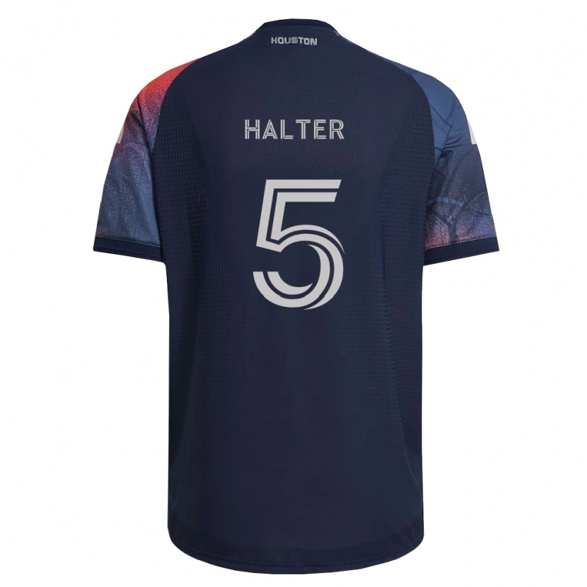 Danxen Niño Camiseta Lucas Halter #5 Azul Profundo Blanco Naranja 2ª Equipación 2026/27 La Camisa México