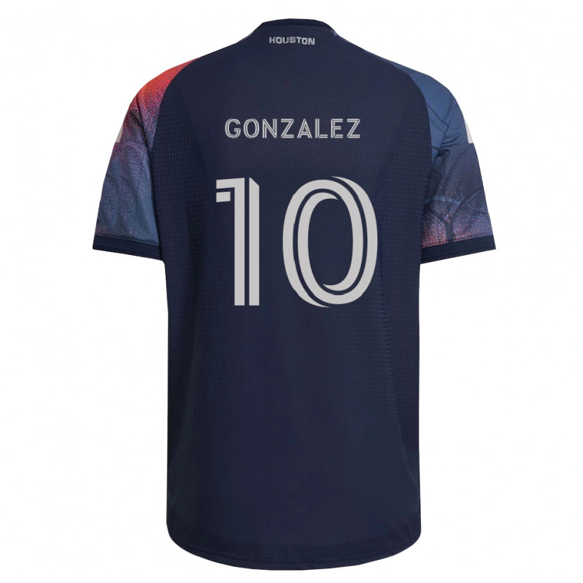Danxen Niño Camiseta Yair González #10 Azul Profundo Blanco Naranja 2ª Equipación 2026/27 La Camisa México