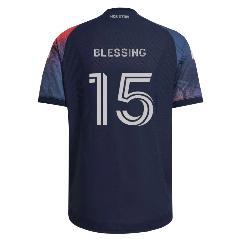 Danxen Niño Camiseta Latif Blessing #15 Azul Profundo Blanco Naranja 2ª Equipación 2026/27 La Camisa México