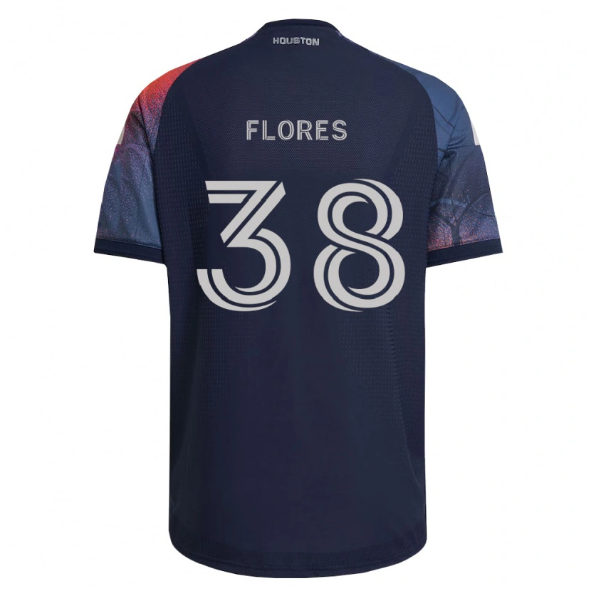 Danxen Niño Camiseta Omar Flores #38 Azul Profundo Blanco Naranja 2ª Equipación 2026/27 La Camisa México