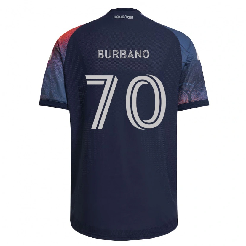 Danxen Niño Camiseta Jordy Burbano #70 Azul Profundo Blanco Naranja 2ª Equipación 2026/27 La Camisa México