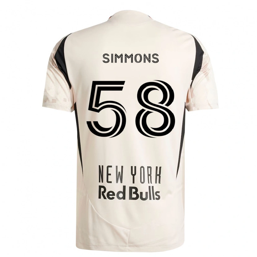 Danxen Niño Camiseta Caleb Simmons #58 Blanco Roto Rojo Negro 2ª Equipación 2026/27 La Camisa México