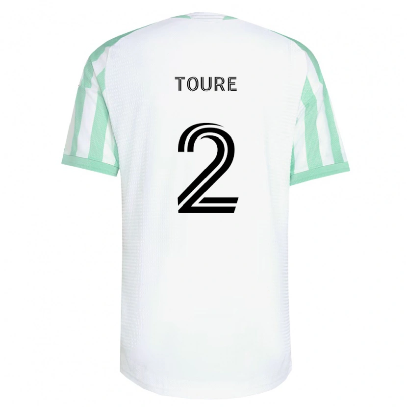 Danxen Niño Camiseta Cheick Touré #2 Verde Claro Negro Blanco 2ª Equipación 2026/27 La Camisa México